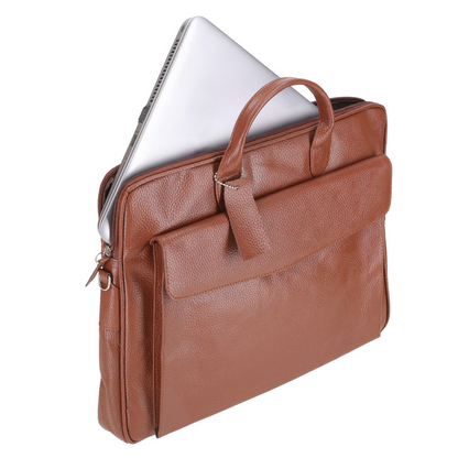 Mustard Sleek Carrier Laptop Leather Bag