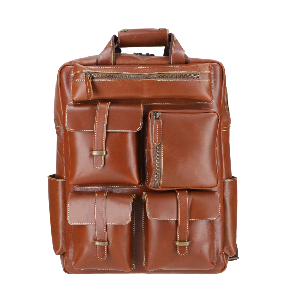 Travel Tote Light Brown Leather Bag